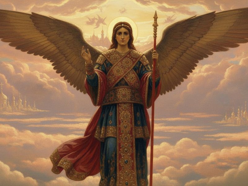 prikaz andjela u nebeskom gradu